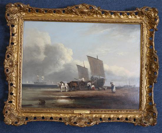 Thomas Luny (1759-1837) Beach scene near Teignmouth 11.5 x 15.75in.